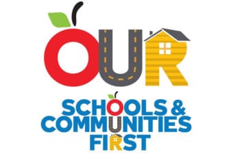 Our Schools & Communities First on white background