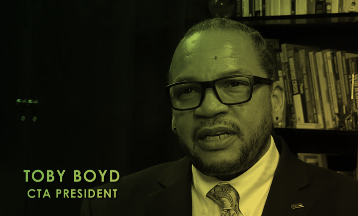 CTA President Toby Boyd speaks about Martin Luther King, Jr.