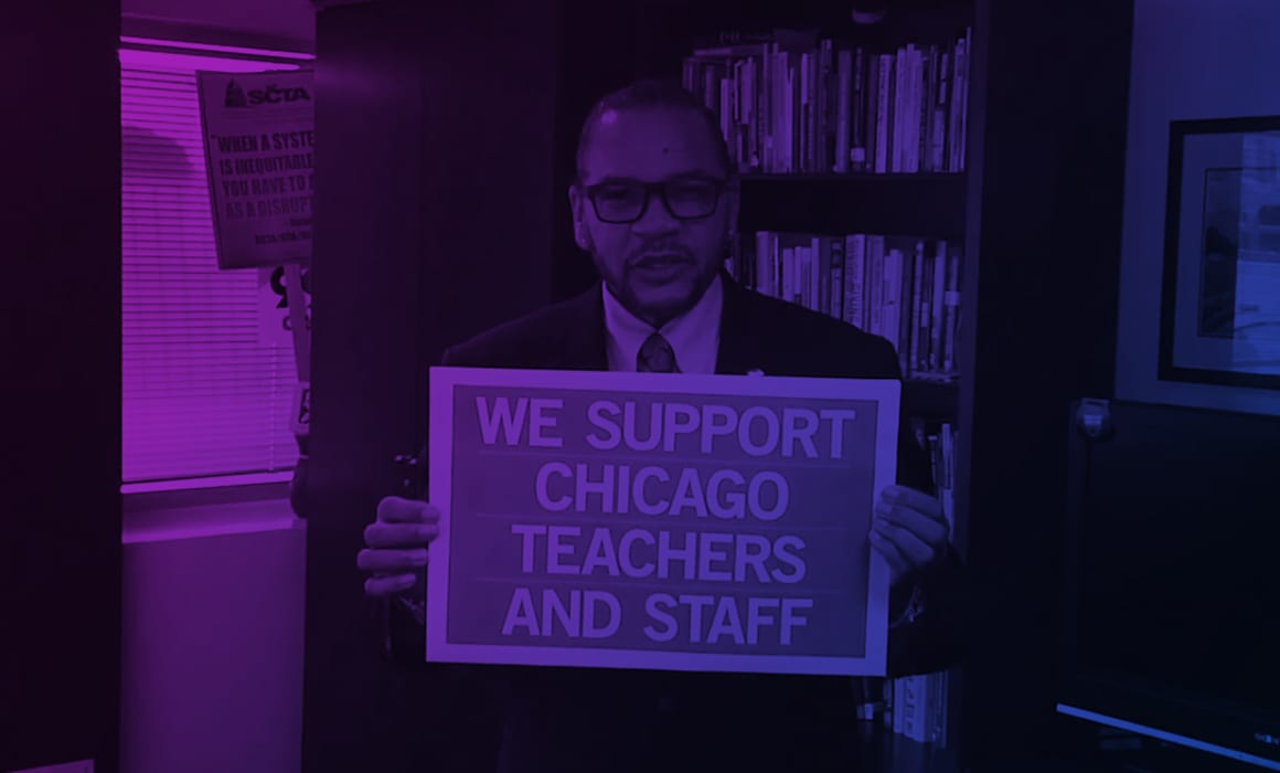 CTA President E. Toby Boyd send the Chicago Teachers & Staff a message of support