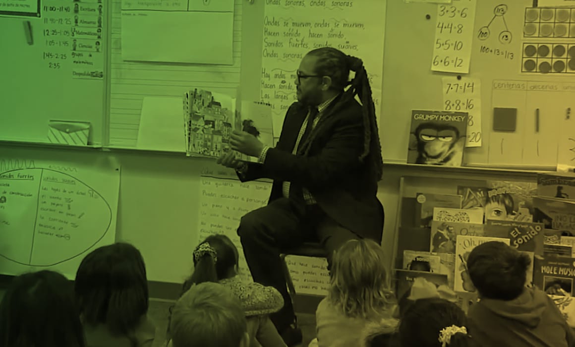 CTA President Toby Boyd spent Read Across America Day reading to students
