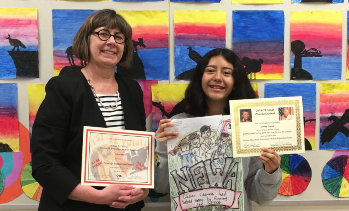 Teacher/student Recipient of the Cesar E. Chavez & Dolores Huerta Awards Program