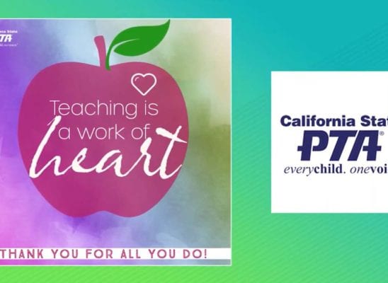 CA State PTA President Celia Jaffe's 'CA Day of the Teacher' message.