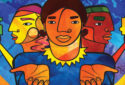 Colorful artwork of ethnically diverse people