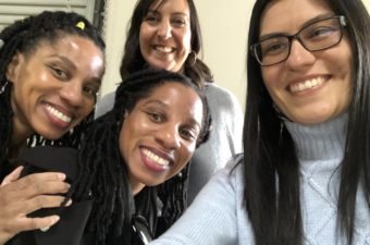 Jennifer Escobar selfie with three colleagues