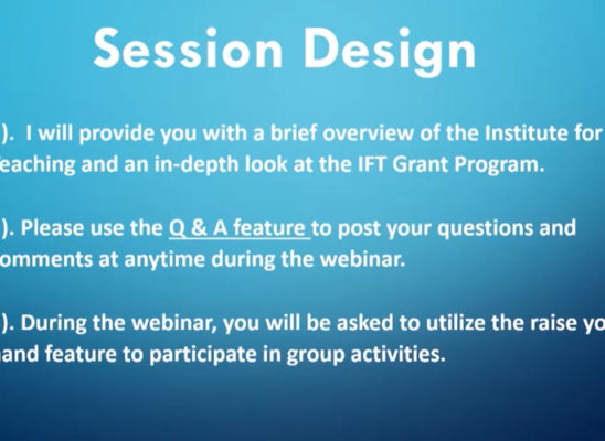 IFT | Grant Writing 12/9/20