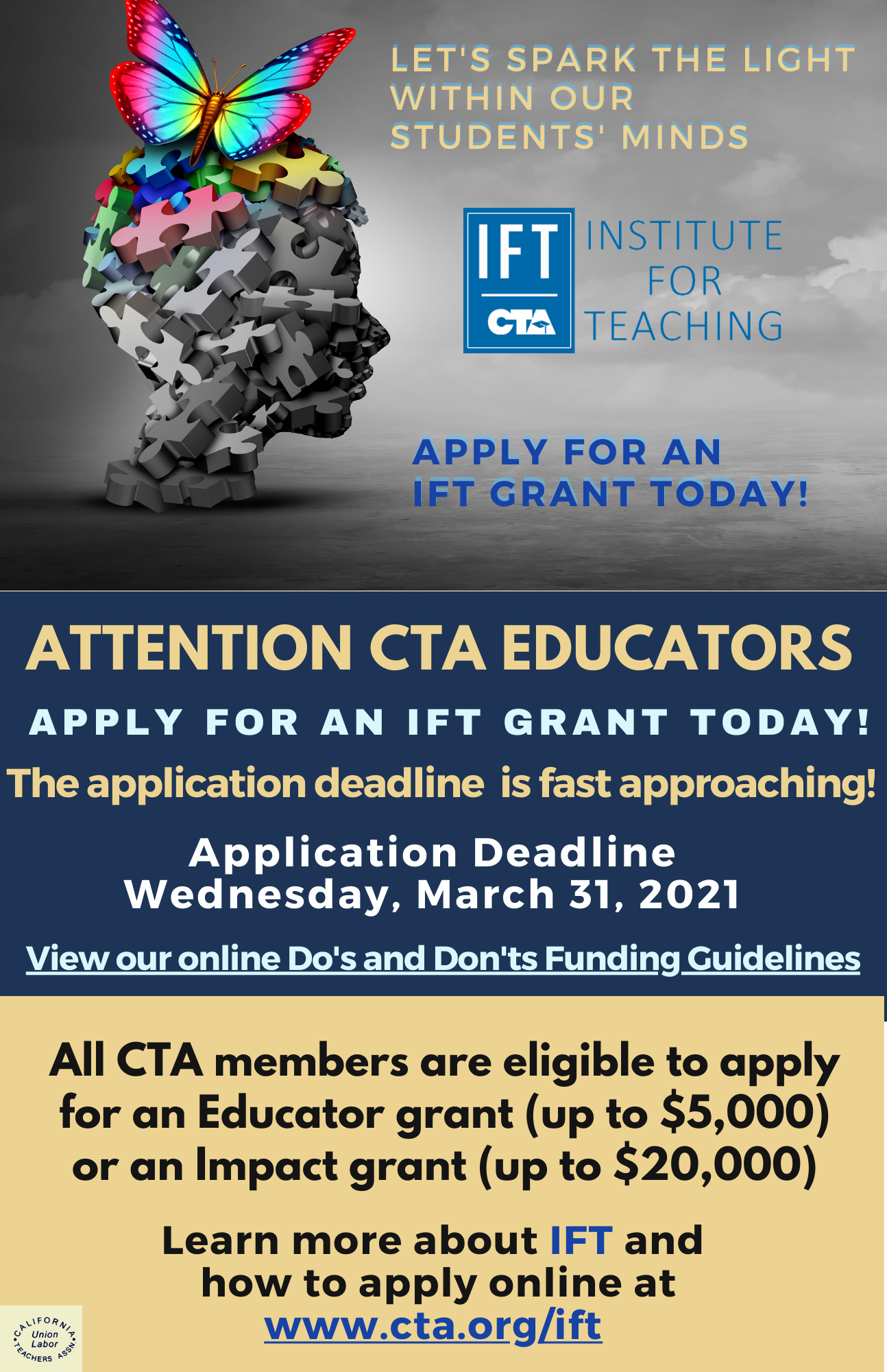 apply for an IFT Grant today