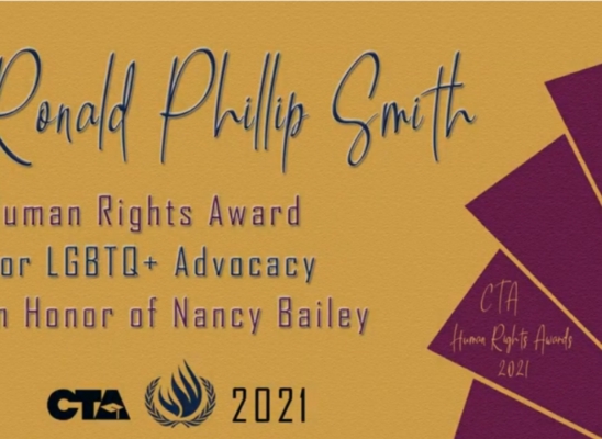 Ronald Phillip Smith | 2021 Recipient Human Rights Award | For LGBTQ+ Advocacy - In Honor of Nancy Bailey