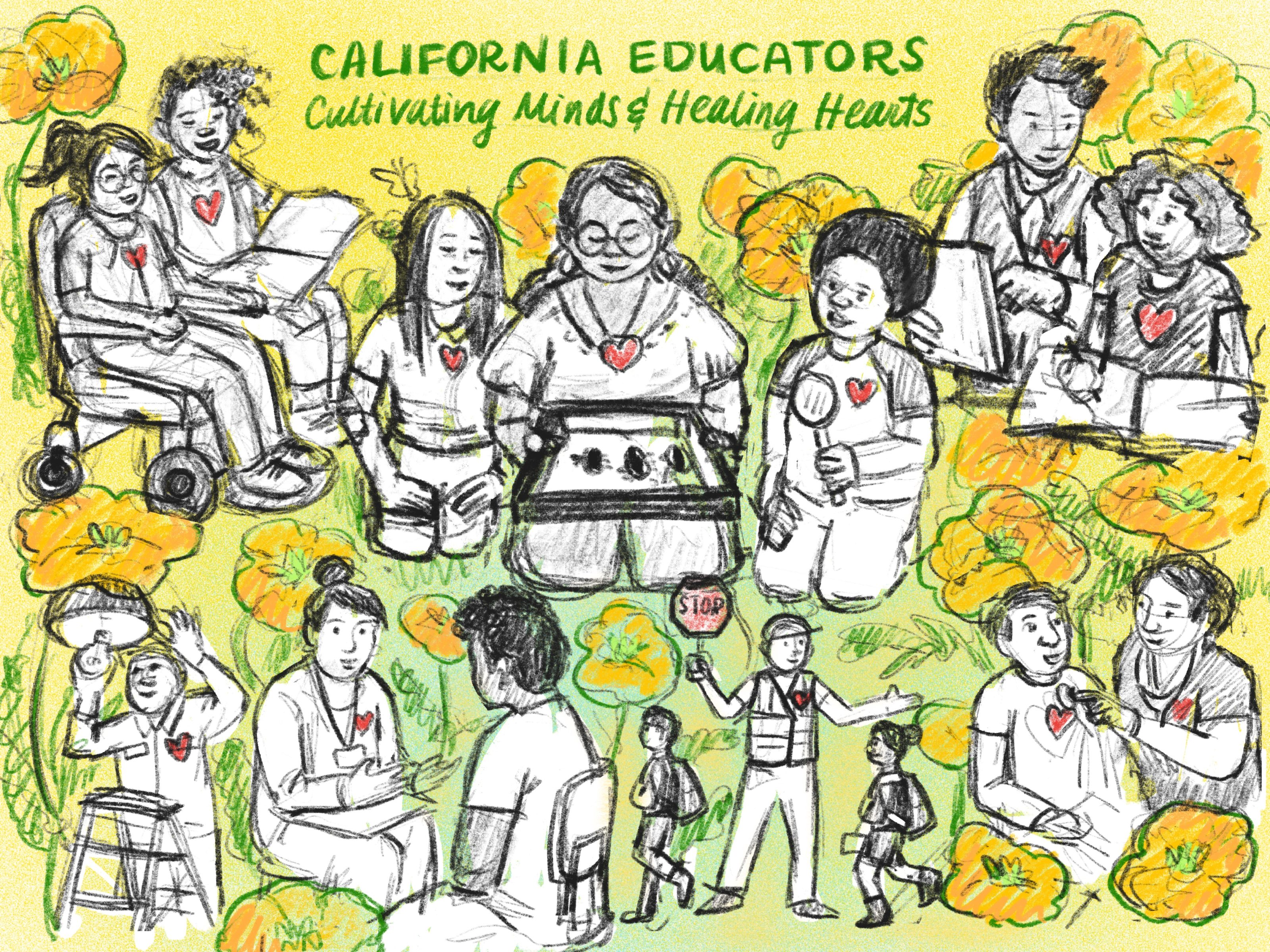 California Day of the Teacher poster for year 2021