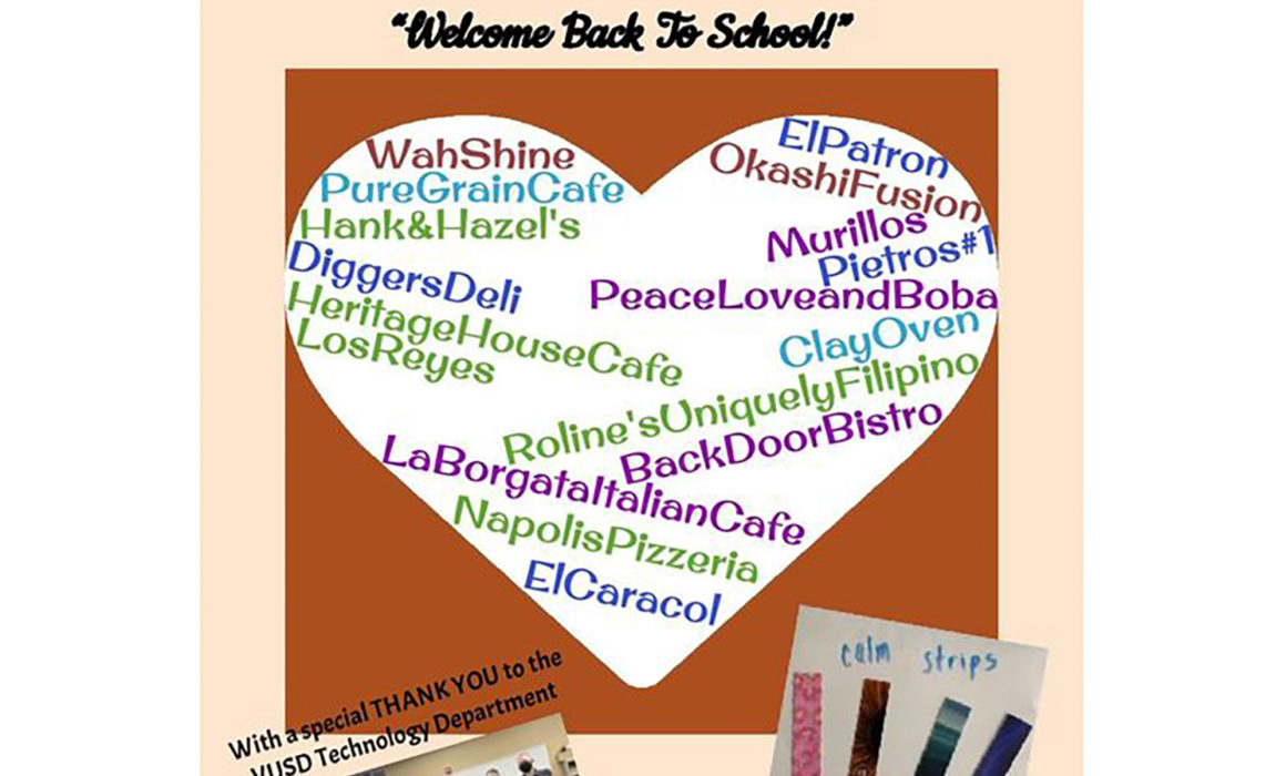 "Welcome back to school" picture with heart