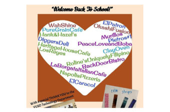 "Welcome back to school" picture with heart