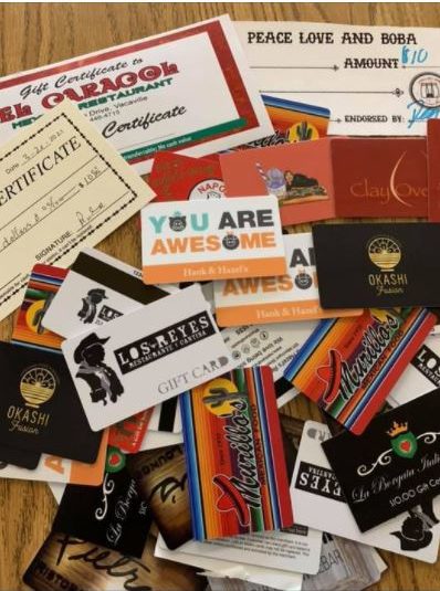 Photo of gift cards and coupons