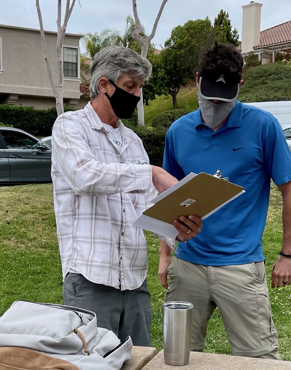 Man gathering signatures on petition