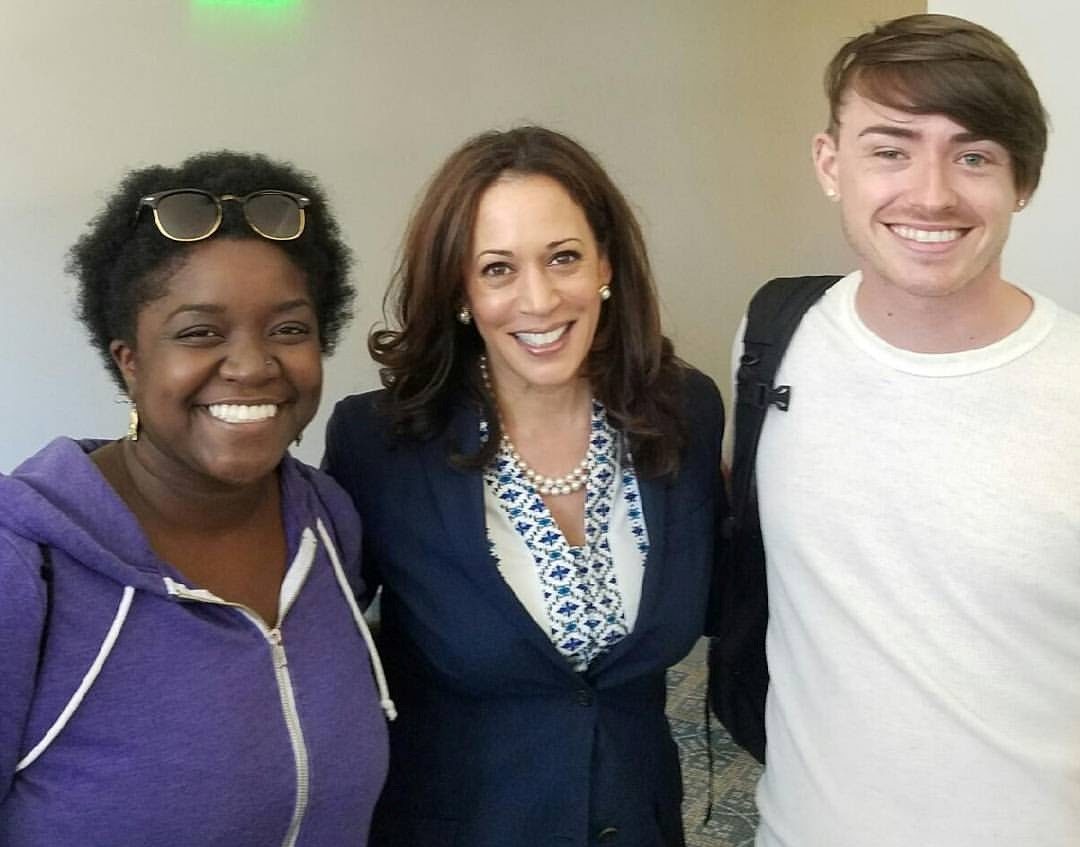 Asha Hannah, Kamala Harris, Andy Marshall-Buselt