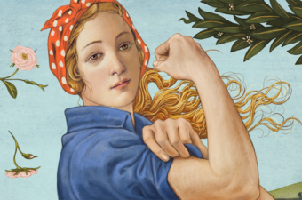 Rosie the Riveter in Botticelli's The Birth of Venus