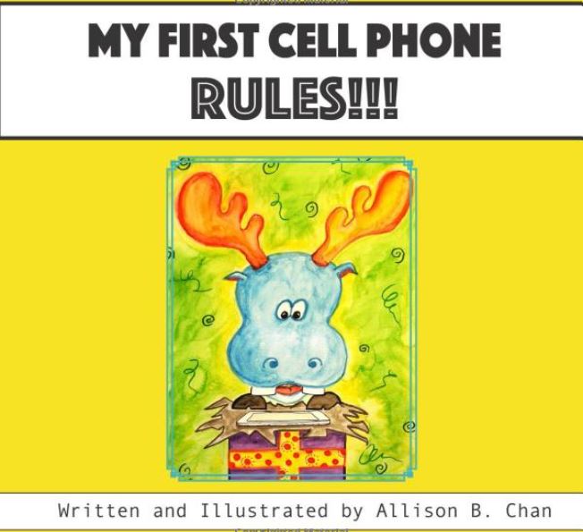 Cover of My First Cell Phone Rules!!! with Hippopotamoose unwrapping cell phone