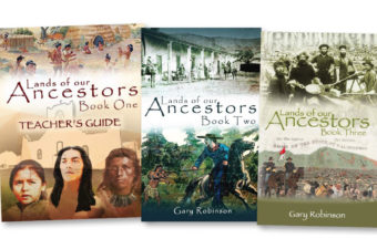 Covers of three books in "Lands of Our Ancestors" series