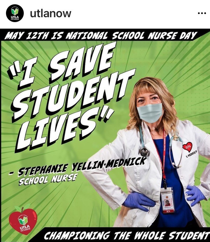 Poster of Stephanie Yellin-Mednick with banner "I Save Student Lives"