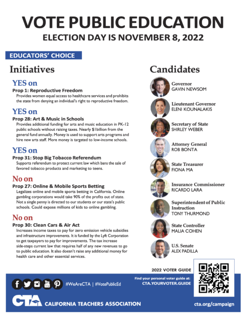 Educators' Choice on Initiatives and Candidates Flyer