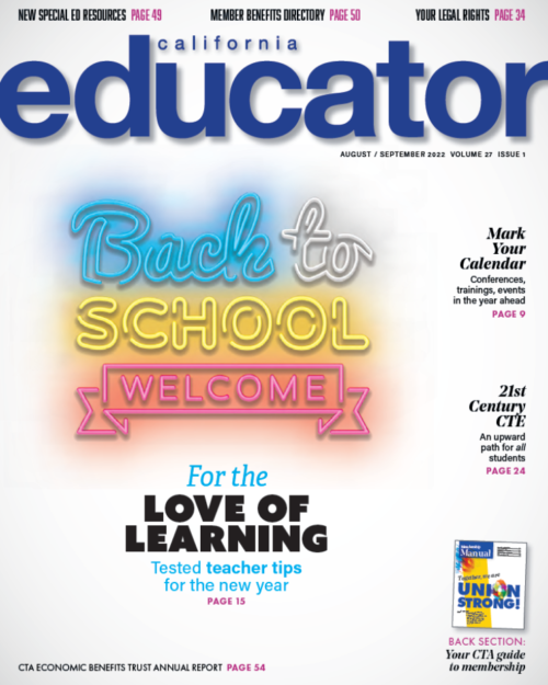 California Educator magazine August 2022