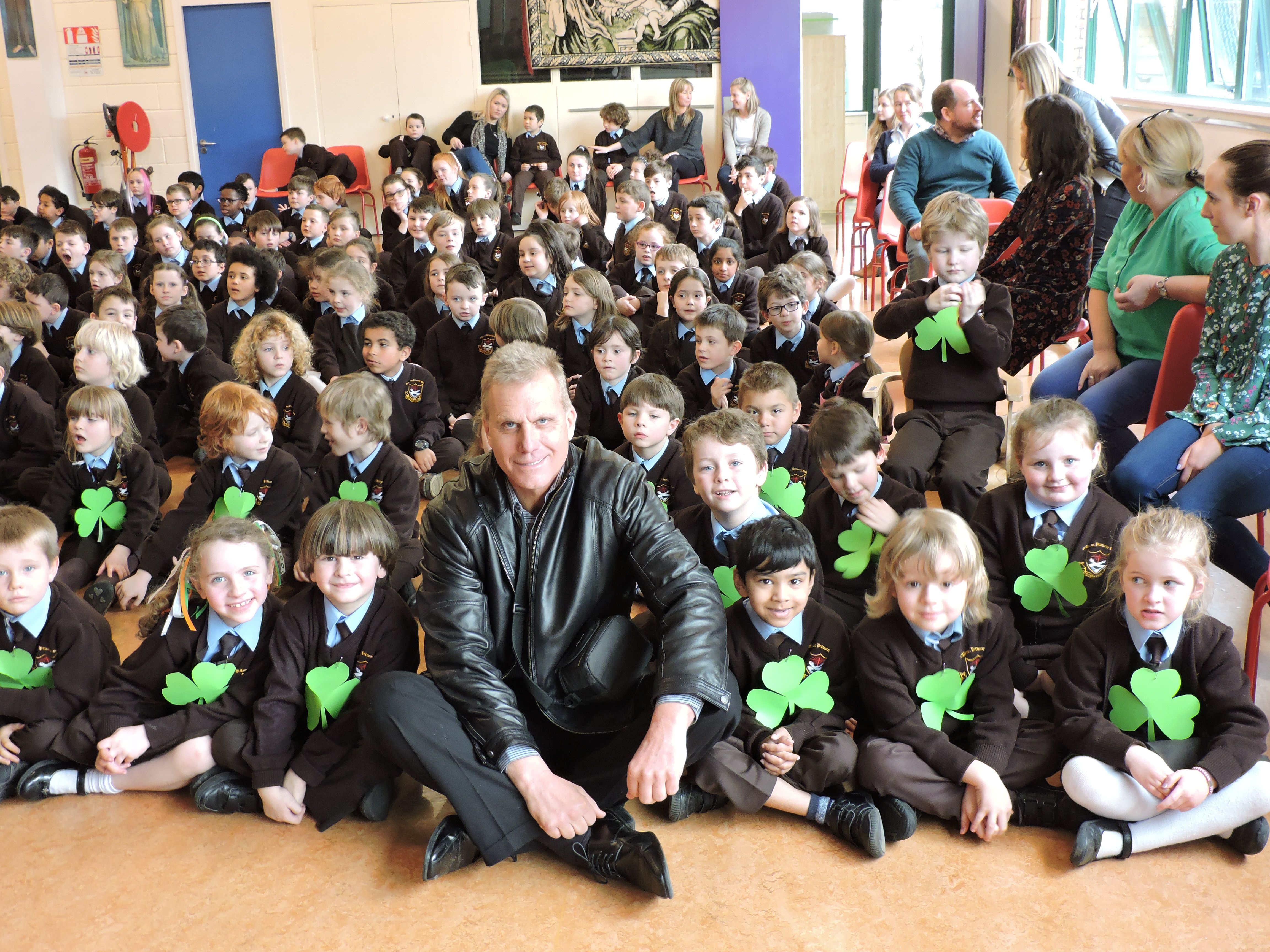 Picture of Teacher Keith Ballard with Irish Students