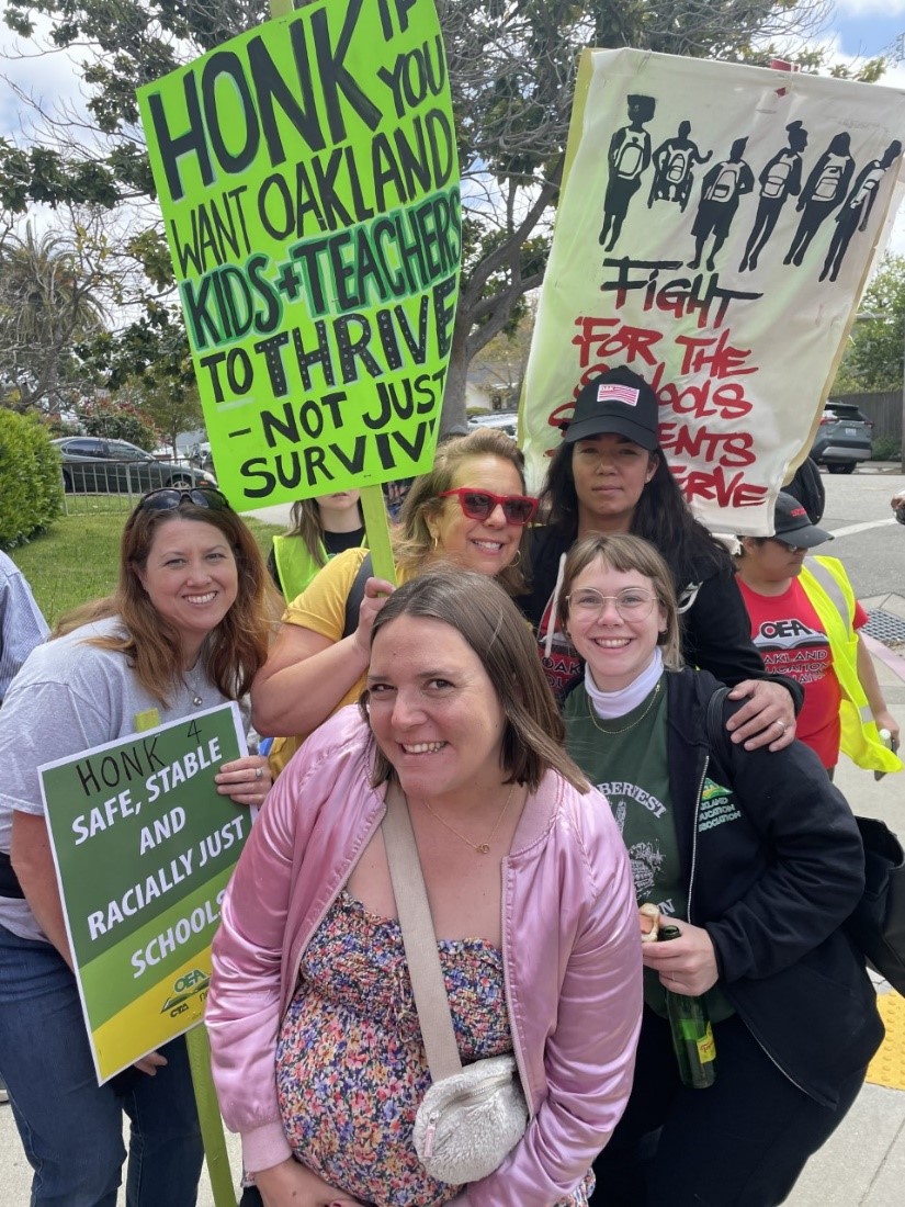 Rachel Martin with her Piedmont Avenue Elementary School colleagues.