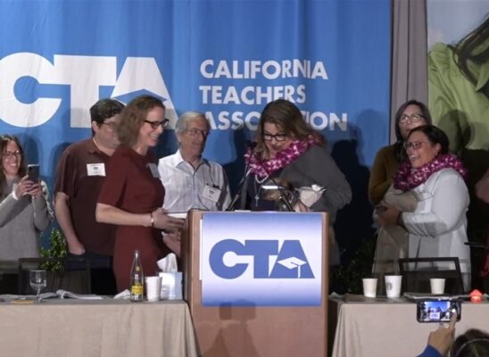 Leslie Littman was installed as CTA Vice President at the CTA May 2023 State Council of Education.