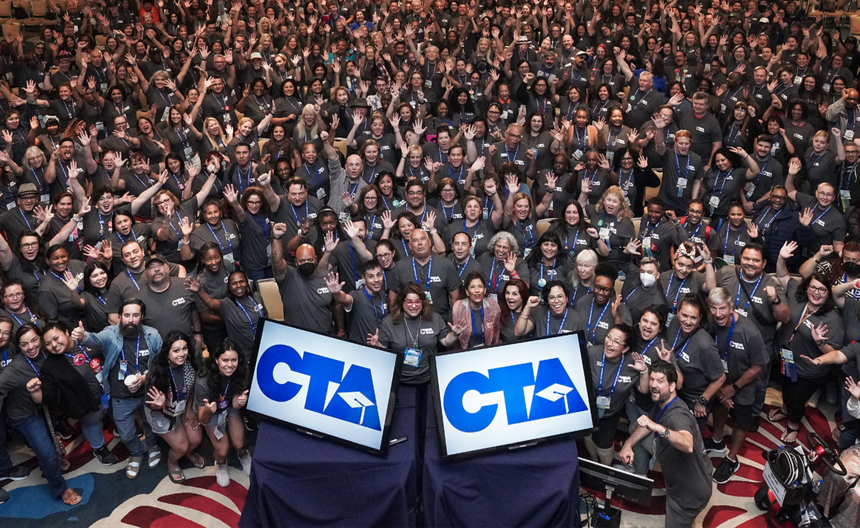 The NEA RA Caucus gathered for a group photo.