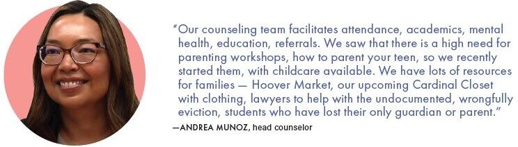 ANDREA MUNOZ, head counselor