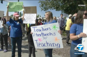 Temecula educators picket after school over textbook content