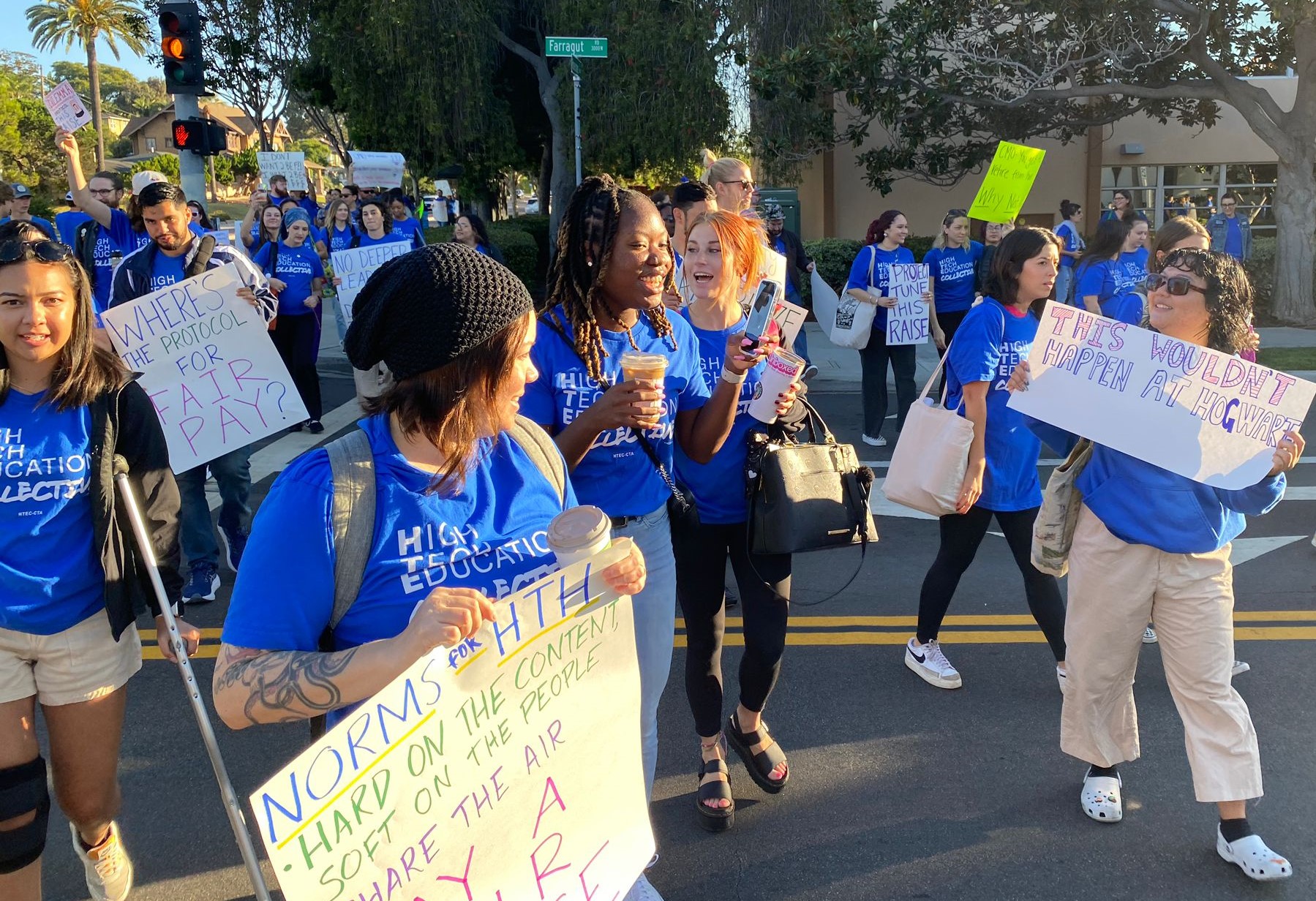 HTEC members during their rally