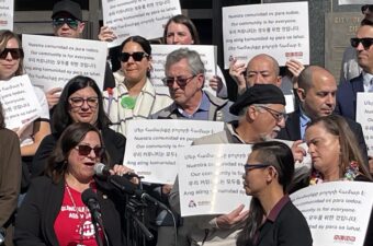 Glendale Teachers Association and community groups at the January news conference