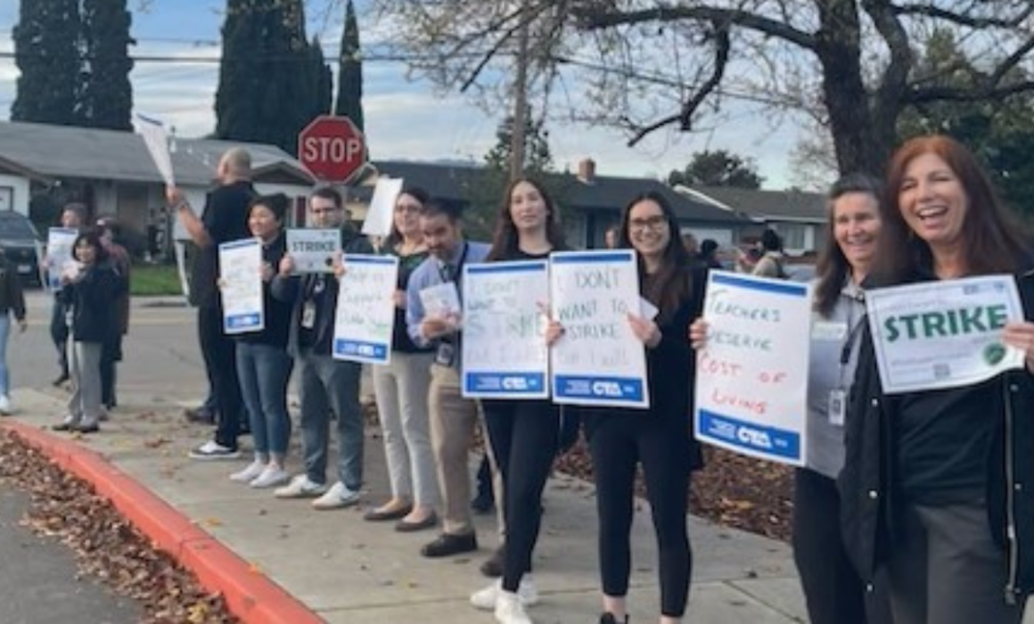 One of multiple Dublin Teachers Association pickets on Jan. 30