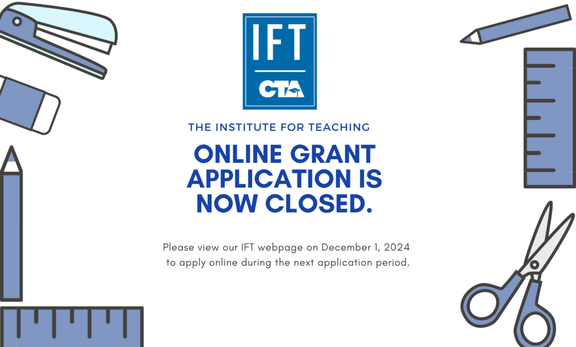Photo of closed IFT Grant application period.