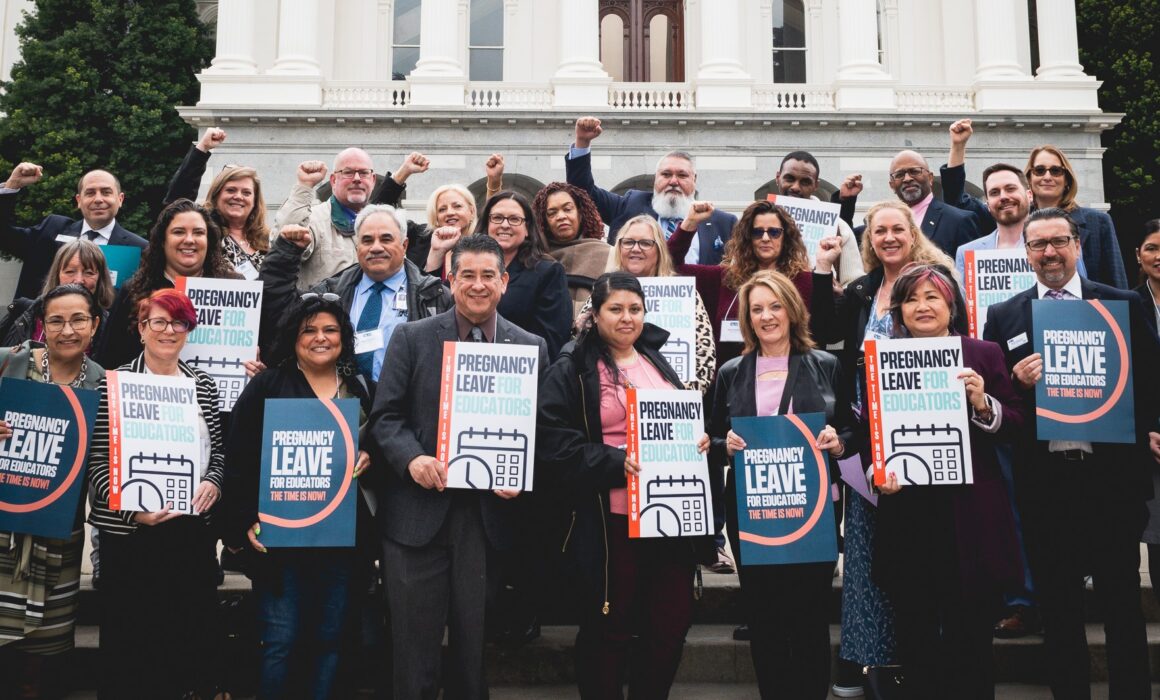 Paid pregnancy leave CTA board members and members at State Capitol