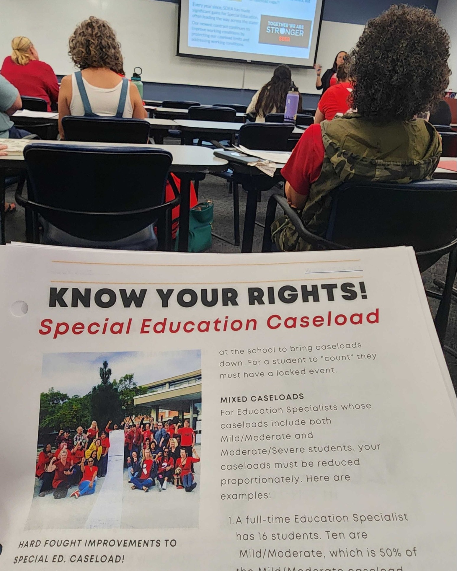 SDEA Union Academy sessions included workshops on special education and community schools.