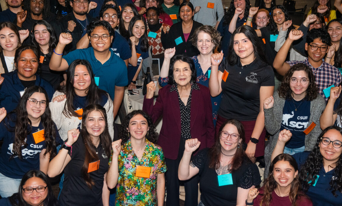 Guest speaker Dolores Huerta inspired the CTA-AE crowd.