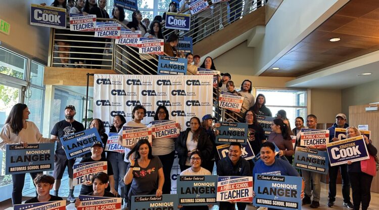 On Nov. 3, Natomas Teachers Assn. members knocked on over 1,000 doors in support of NTA-endorsed candidates.