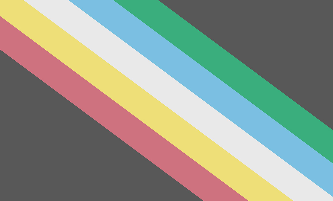 The colors of the disaibility pride flag.