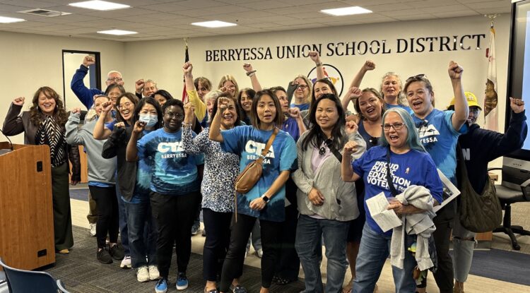 After the district forced a school consolidation process last school year, CTA-Berryessa members are organizing to help pass a Prop. 55 extension.