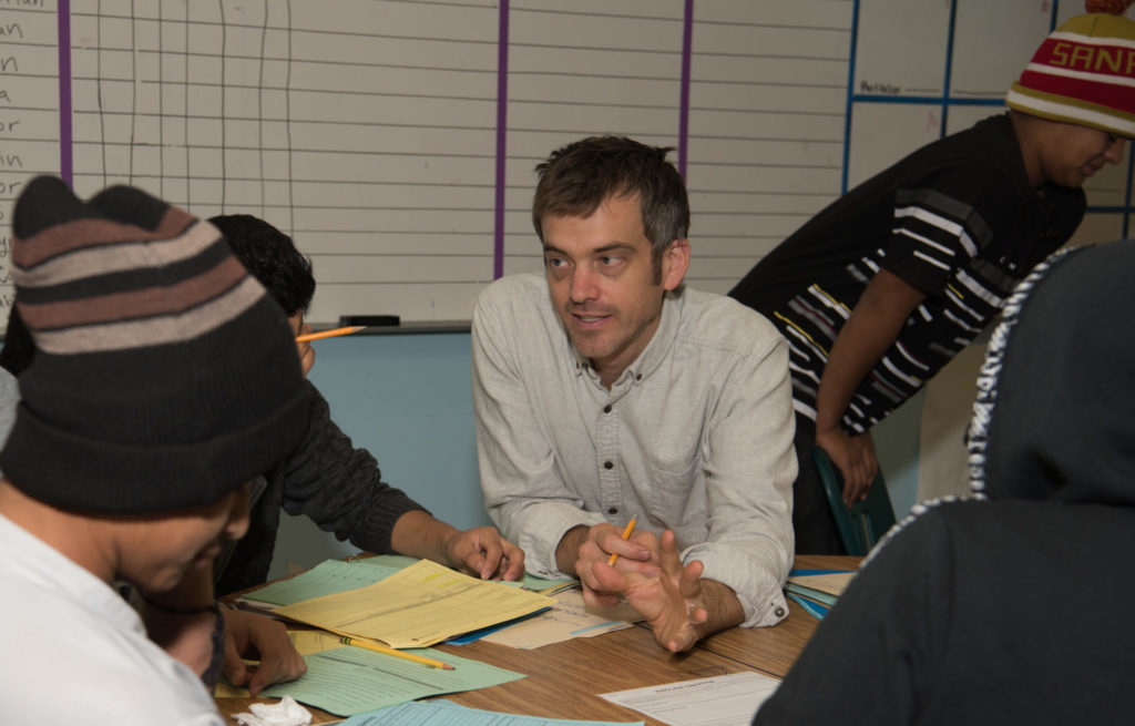 Paul McCarthy with students